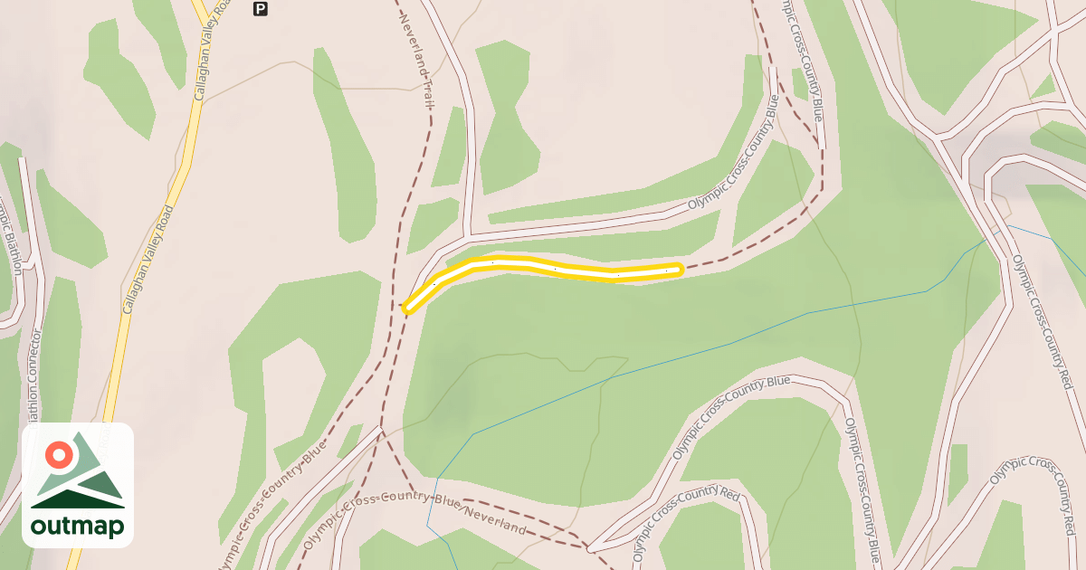 Map of Olympic Cross-Country Blue