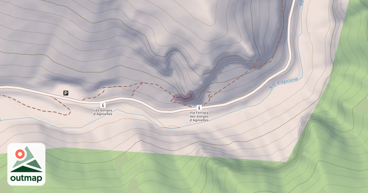 Map of Vallée d'Agnielles - Ammonite
