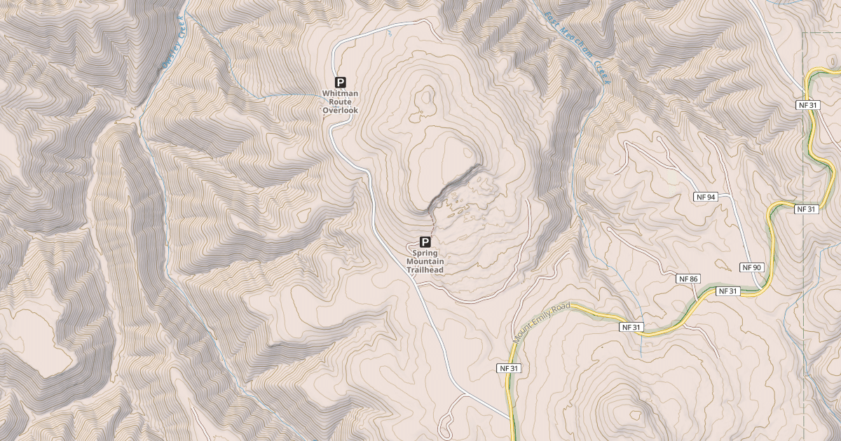 Map preview of SPRING MTN