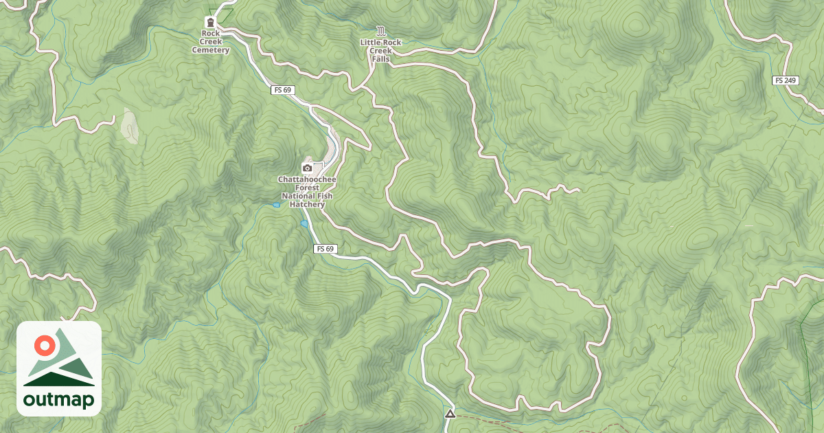 Map of LOWER FROZEN BRANCH