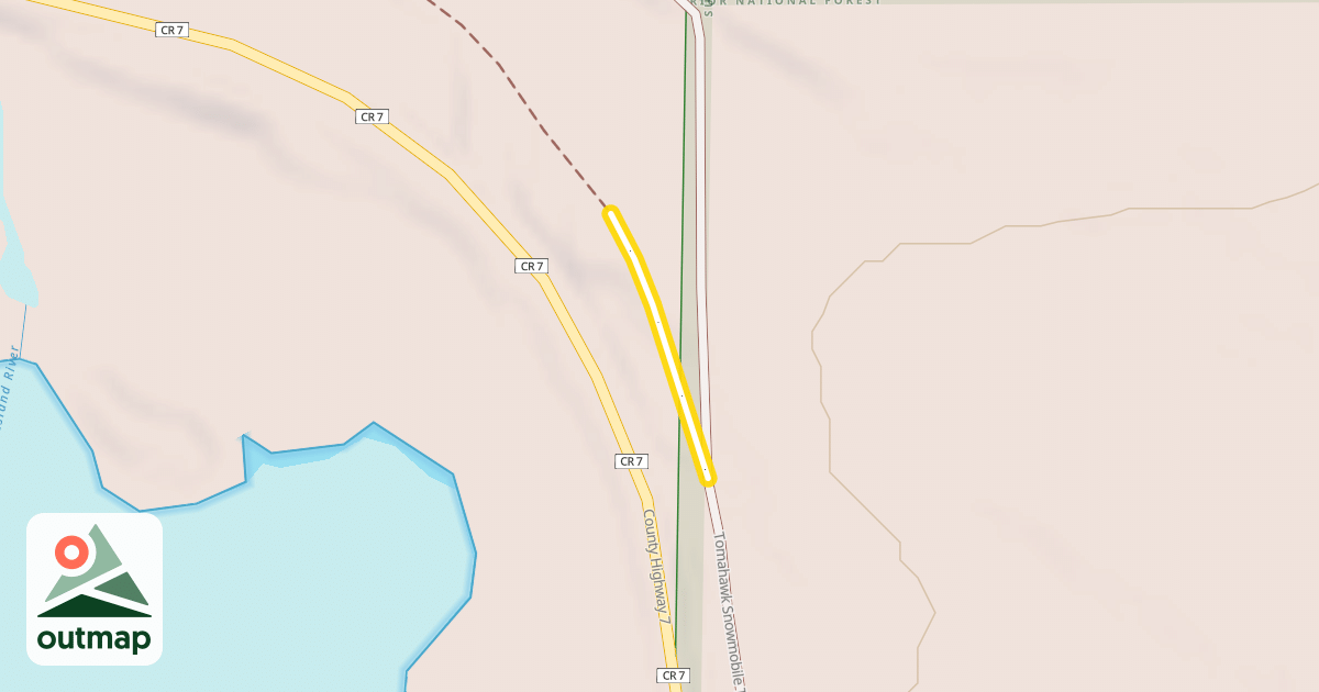 Map of Tomahawk Snowmobile Trail