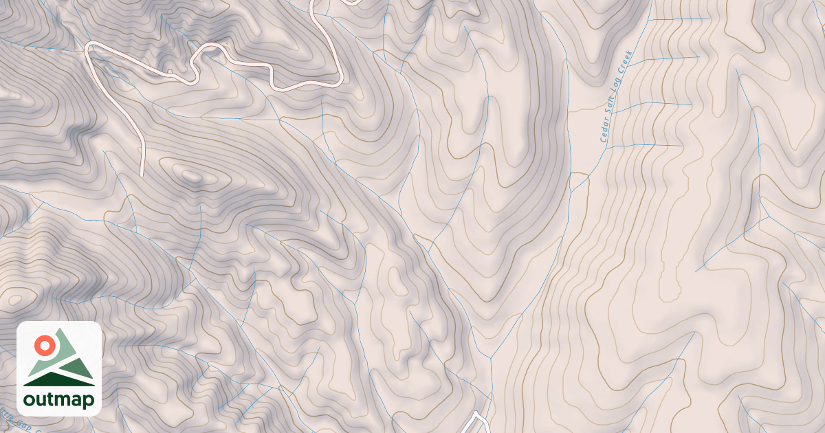 Map of CEDAR SALT IRON CANYON EA