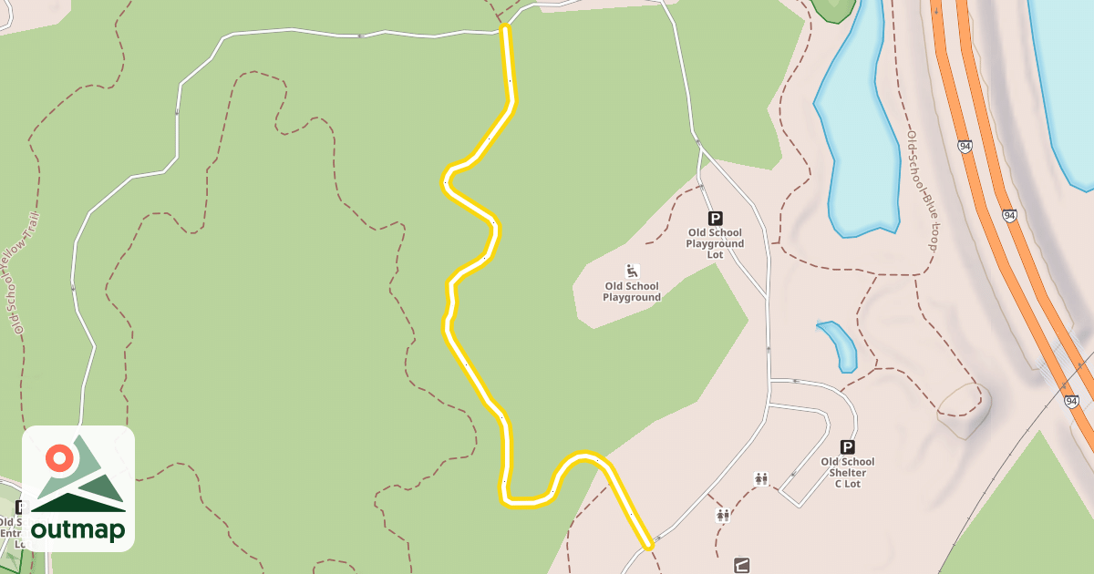 Map of Old School Yellow Trail