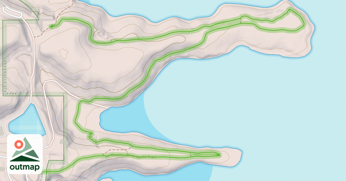 Map of Jordanelle (West Bank) Trail