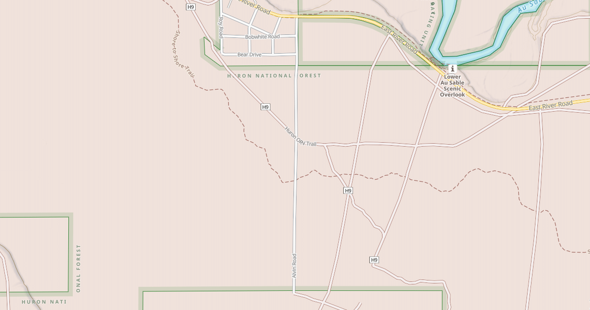 Map preview of ALVIN RD