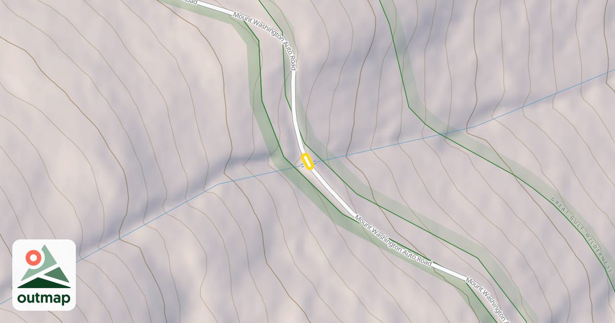 Map of Mount Washington Auto Road