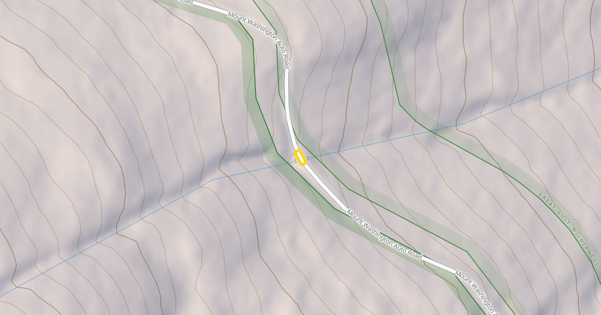 Map preview of Mount Washington Auto Road