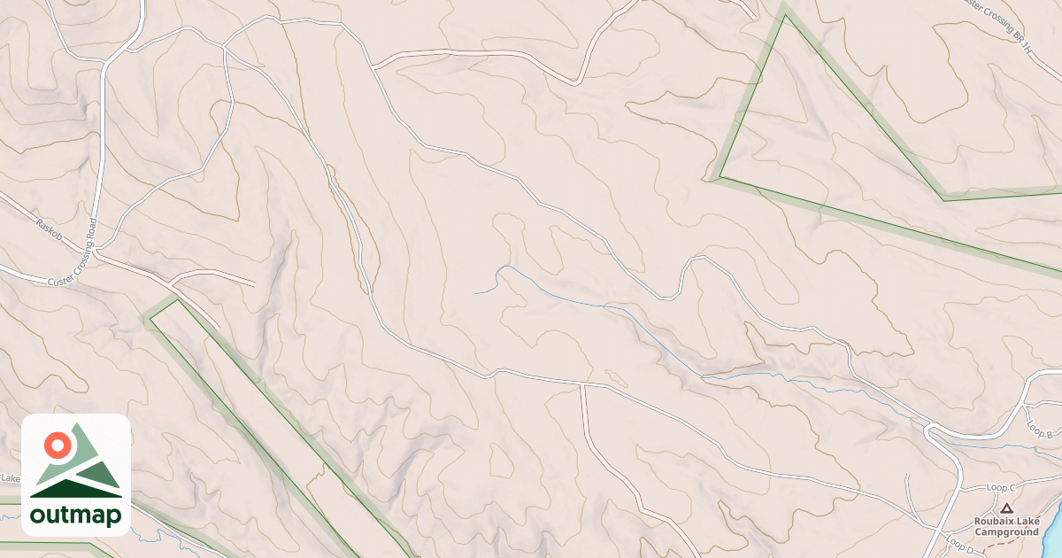 Map of CUSTER CROSSING BR 1A