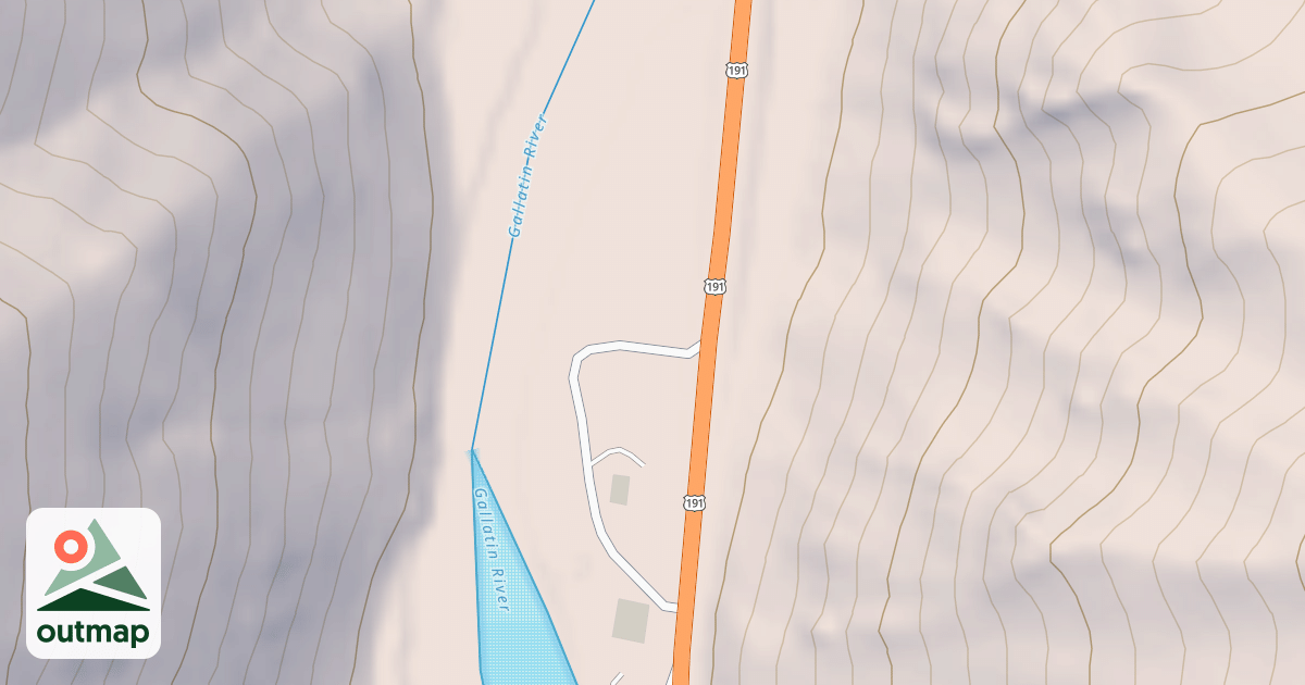 Map of GALLATIN RIVER ACCESS MP 55.6