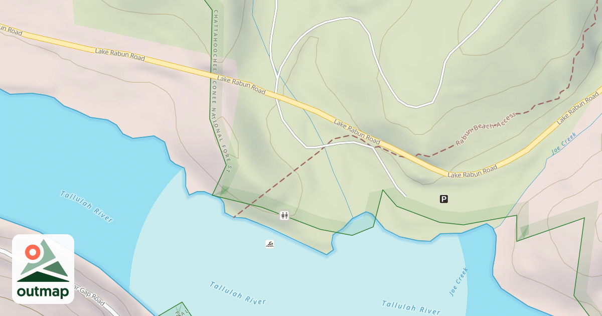 Map of LK RABUN DAY USE