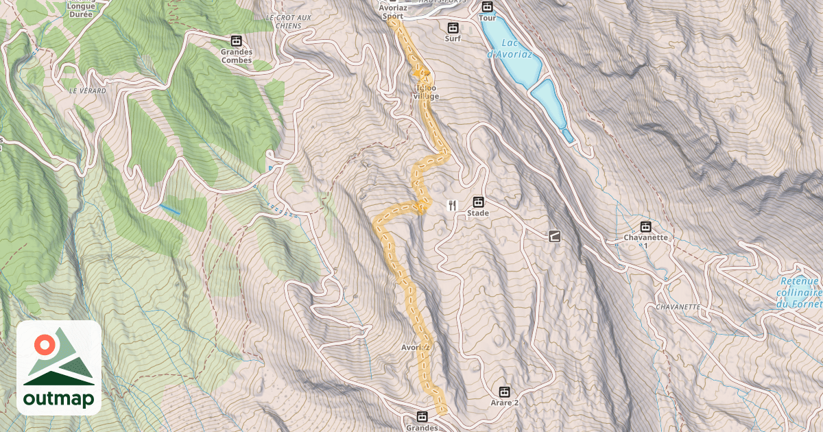 Map of Les Crêtes d'Arare