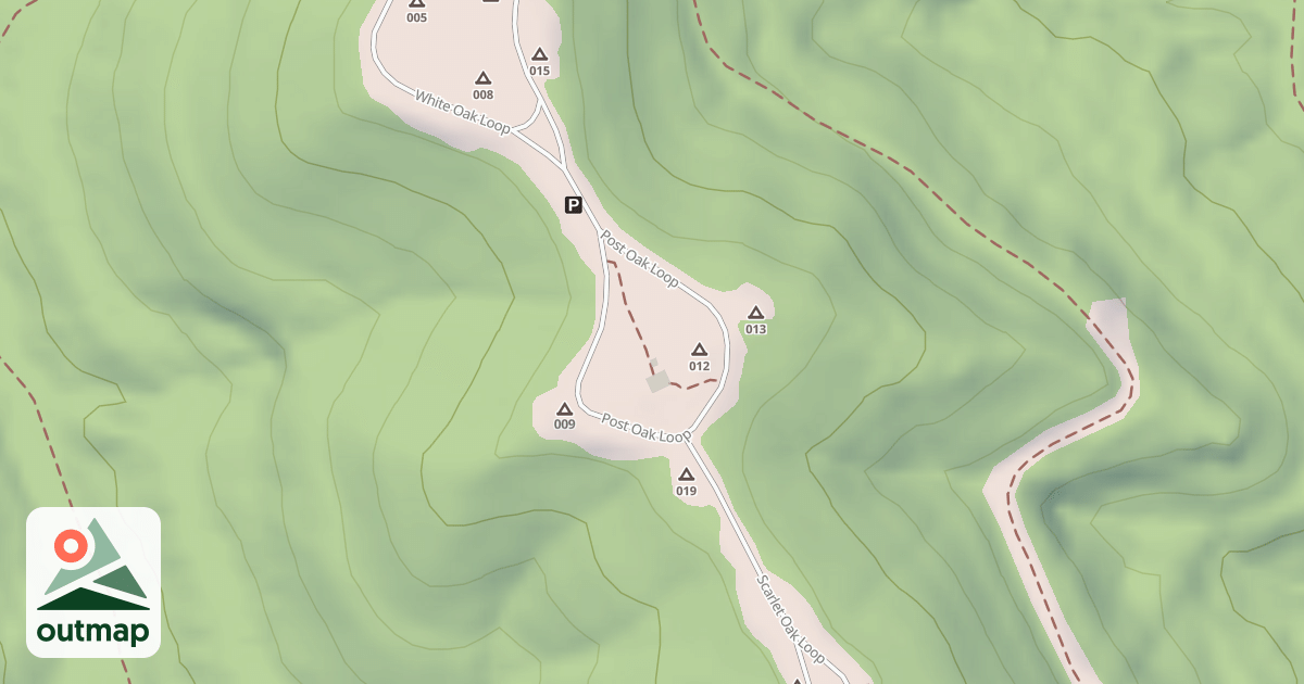 Map of IR POST OAK LOOP RD