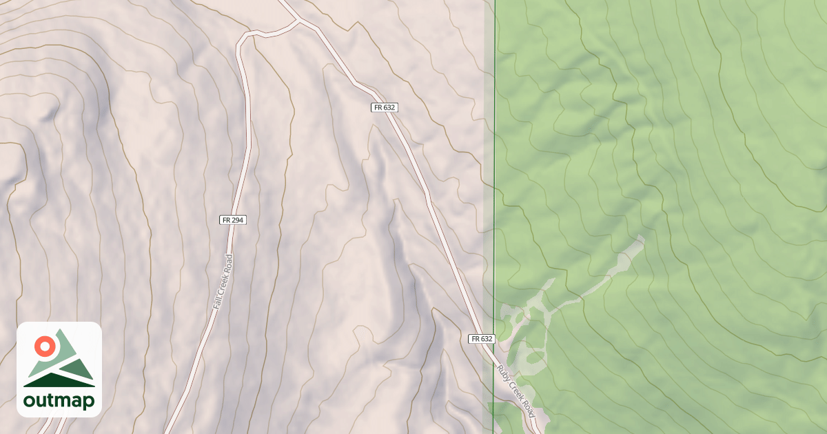 Map of RUBY CREEK