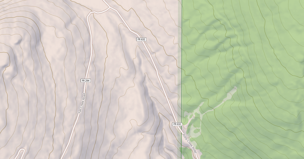 Map preview of RUBY CREEK