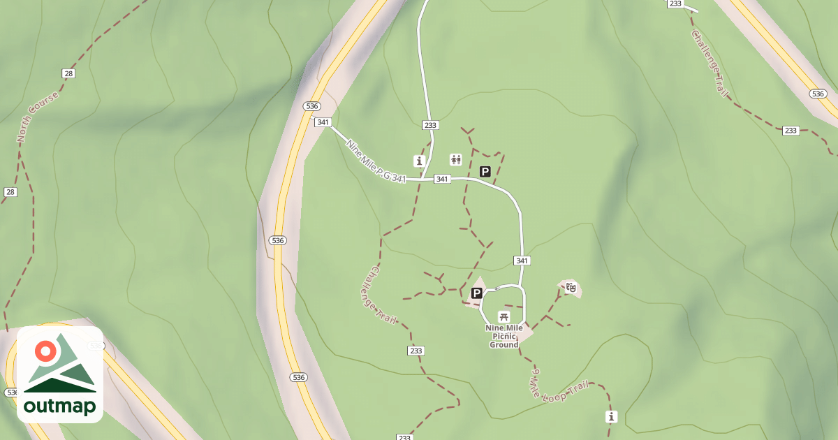 Map of NINE MILE P.G.