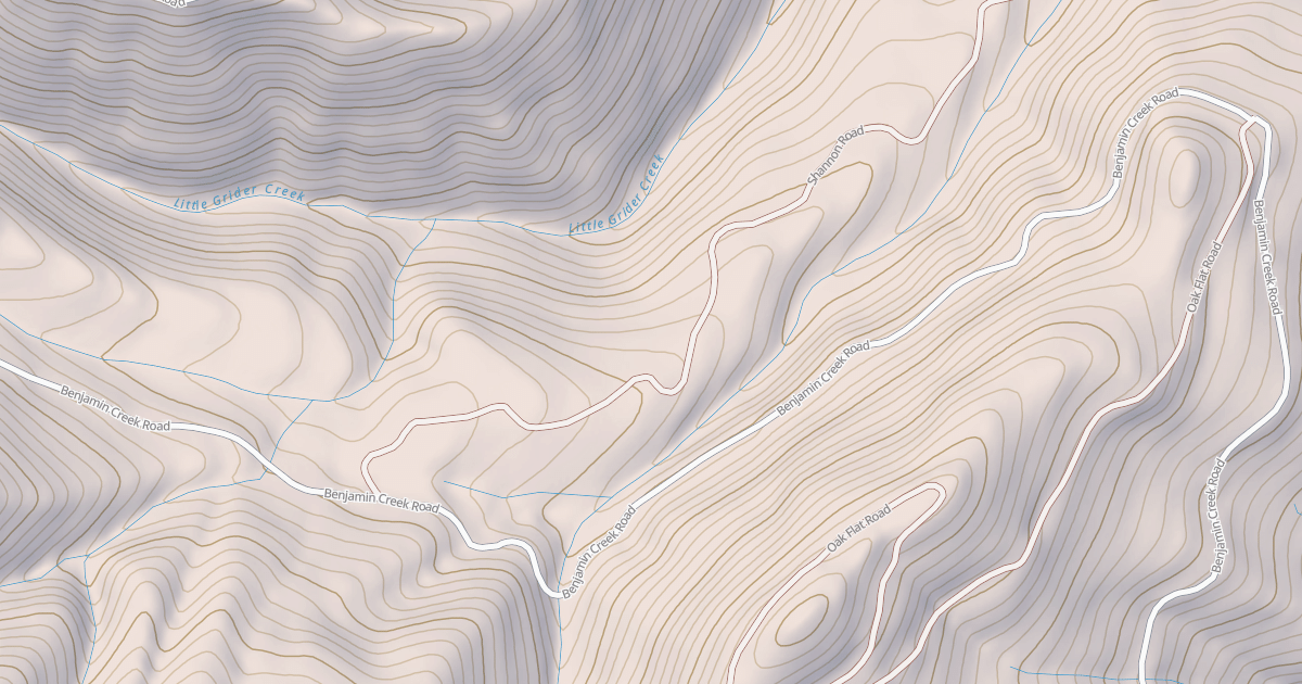 Map preview of BENJAMIN CREEK