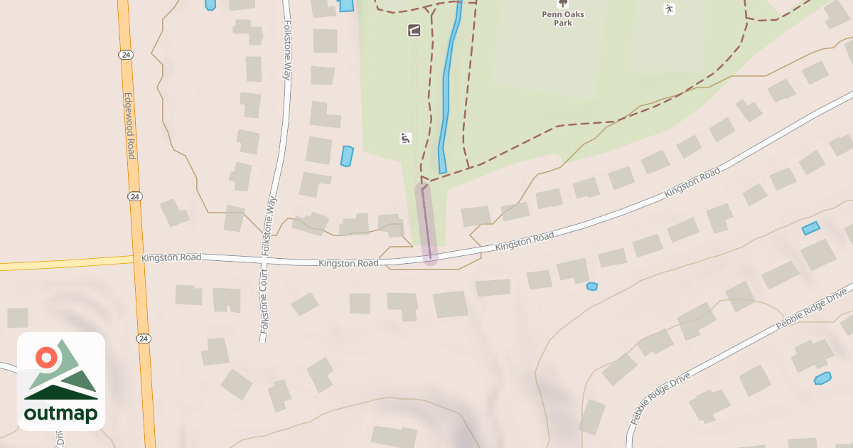 Map of Penn Oaks Path