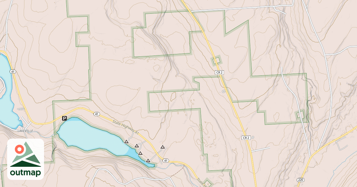 Map of Long Pond Snowmobile Trail
