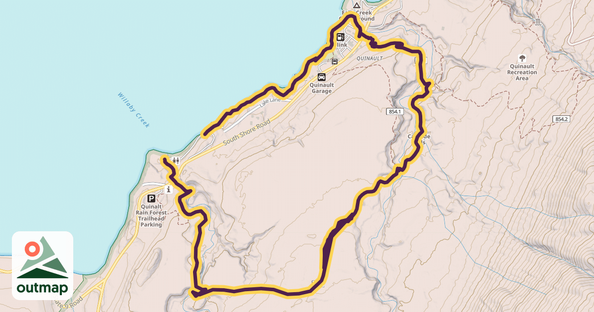 Map of Quinault Loop Trail