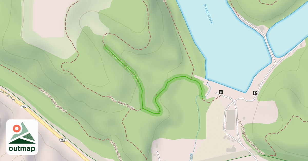 Map of Honeysuckle Through Trail