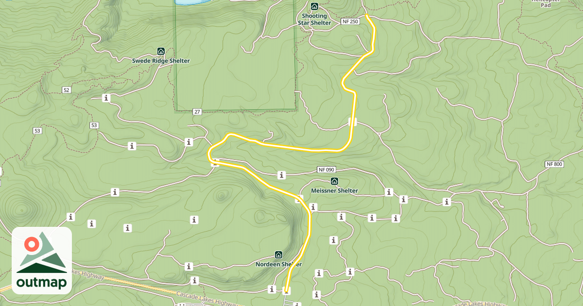 Map of Forest Road 4615