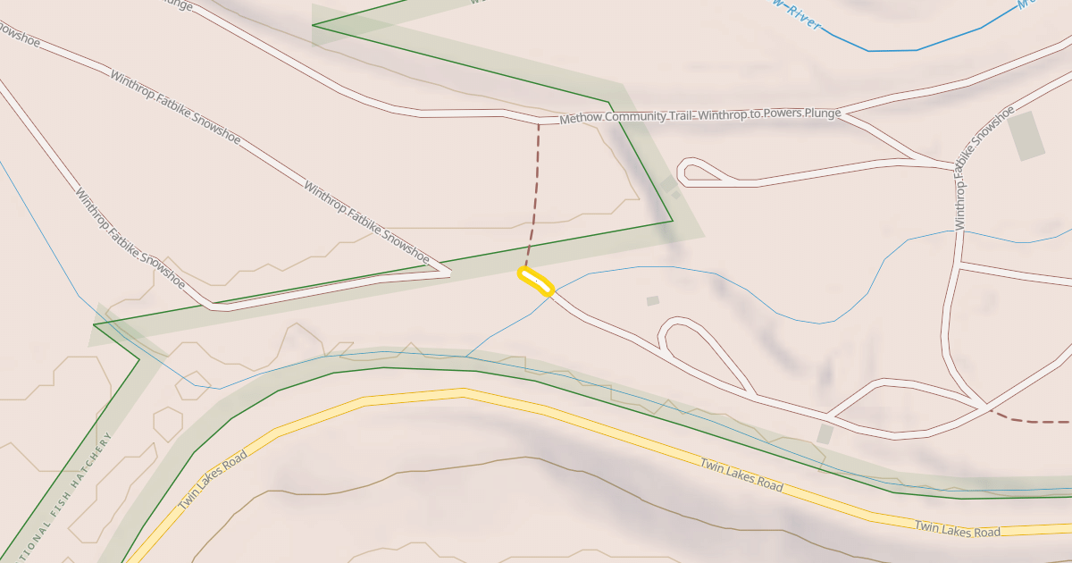 Map preview of Winthrop Fatbike Snowshoe