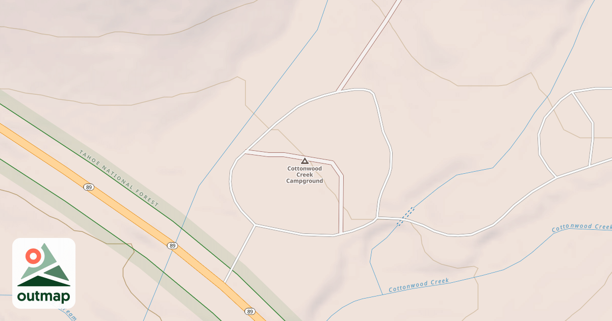 Map of COTTONWOOD CAMPGROUND