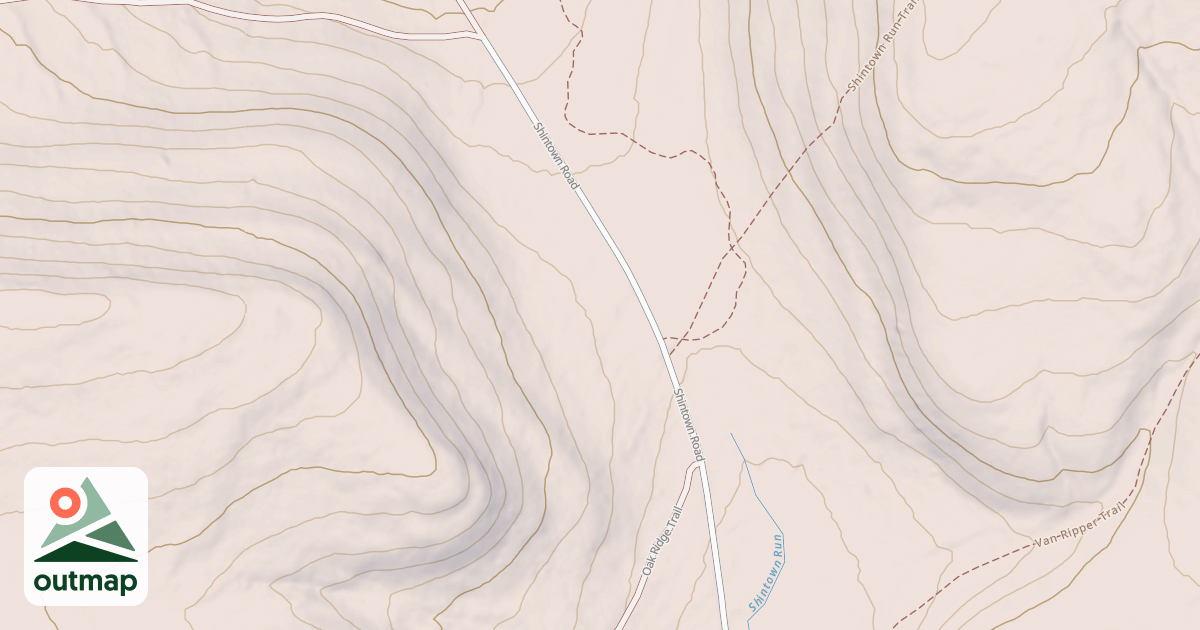 Map of Two Mile Run Snowmobile Trails