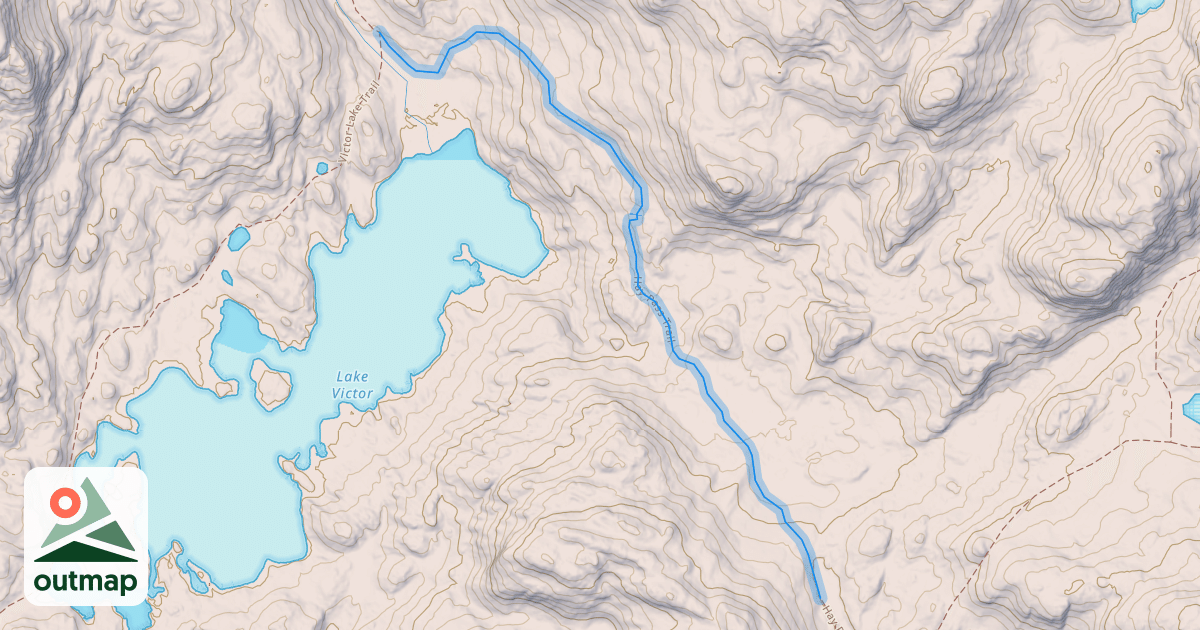 Map of Hay Pass Trail