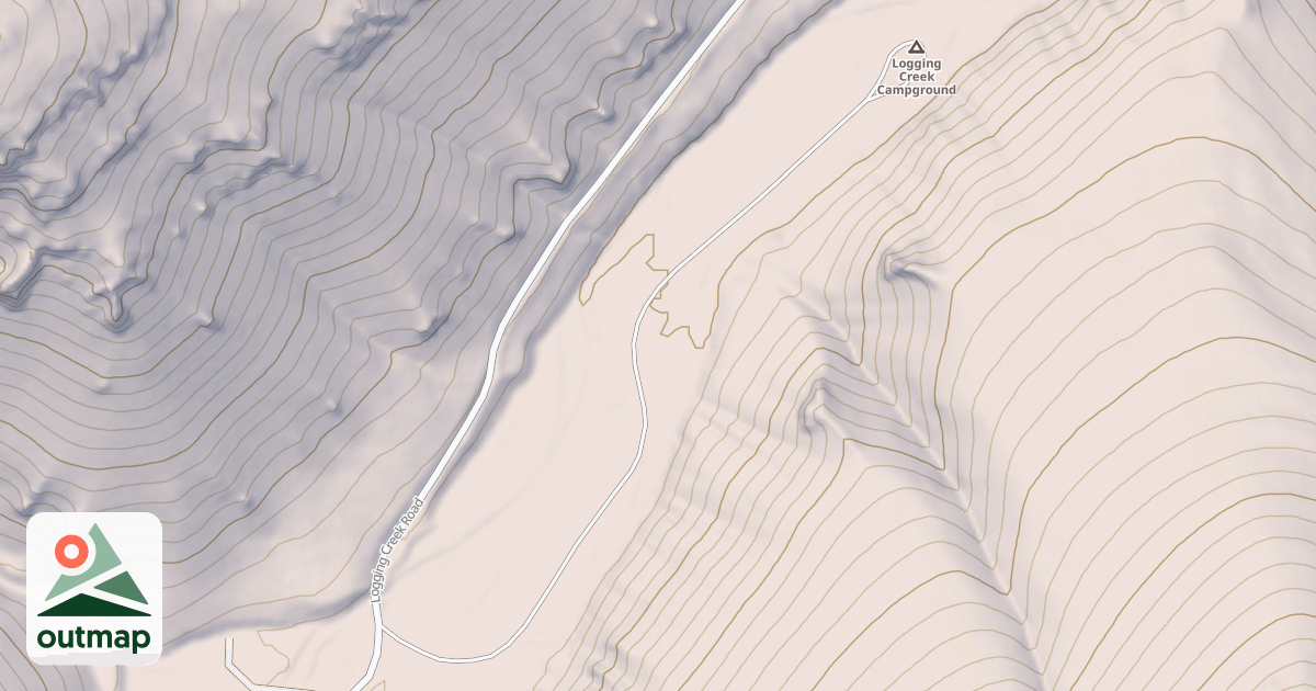 Map of LOGGING CREEK CAMP