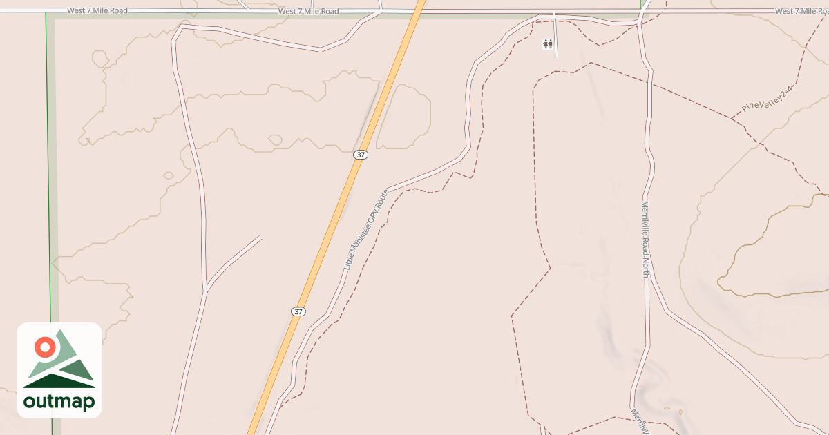 Map of Little Manistee Motorcycle Trail