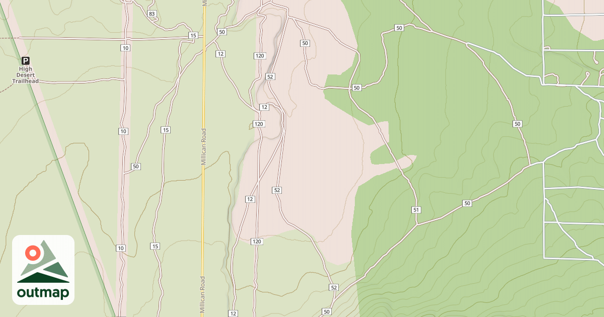 Map of Millican Plateau Tr 52