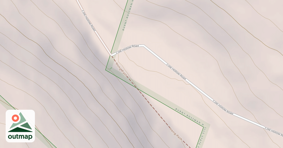 Map of Campsite Trail At Cole Hollow