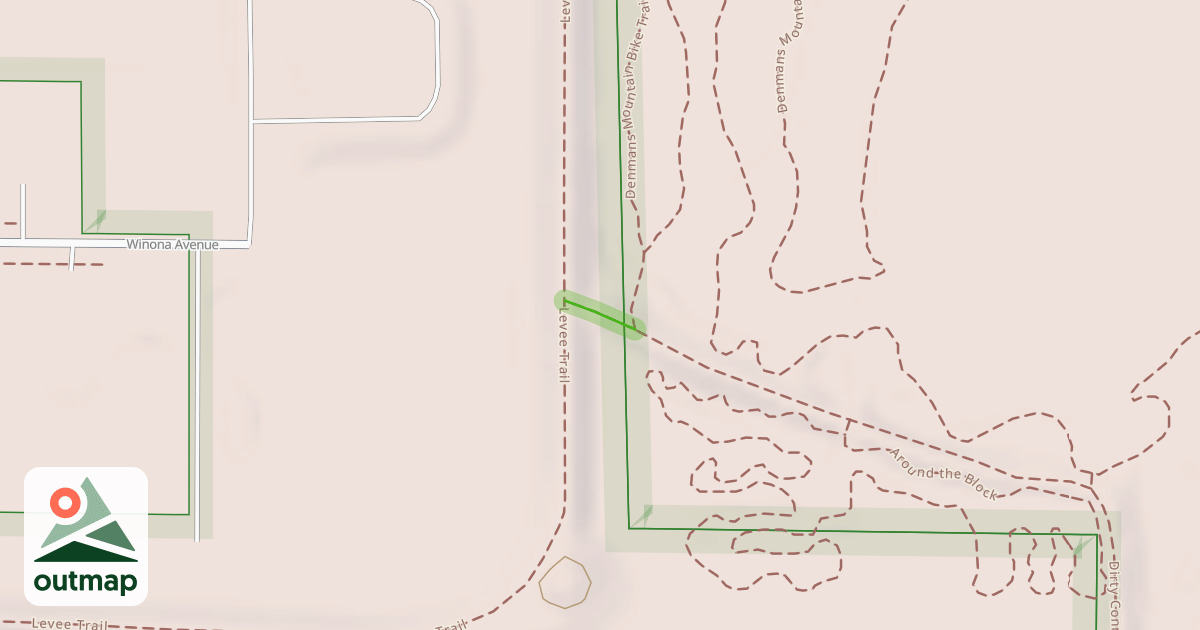 Map of Denmans Mountain Bike Trail