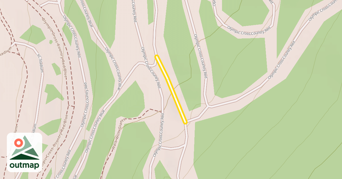 Map of Olympic Cross-Country Red