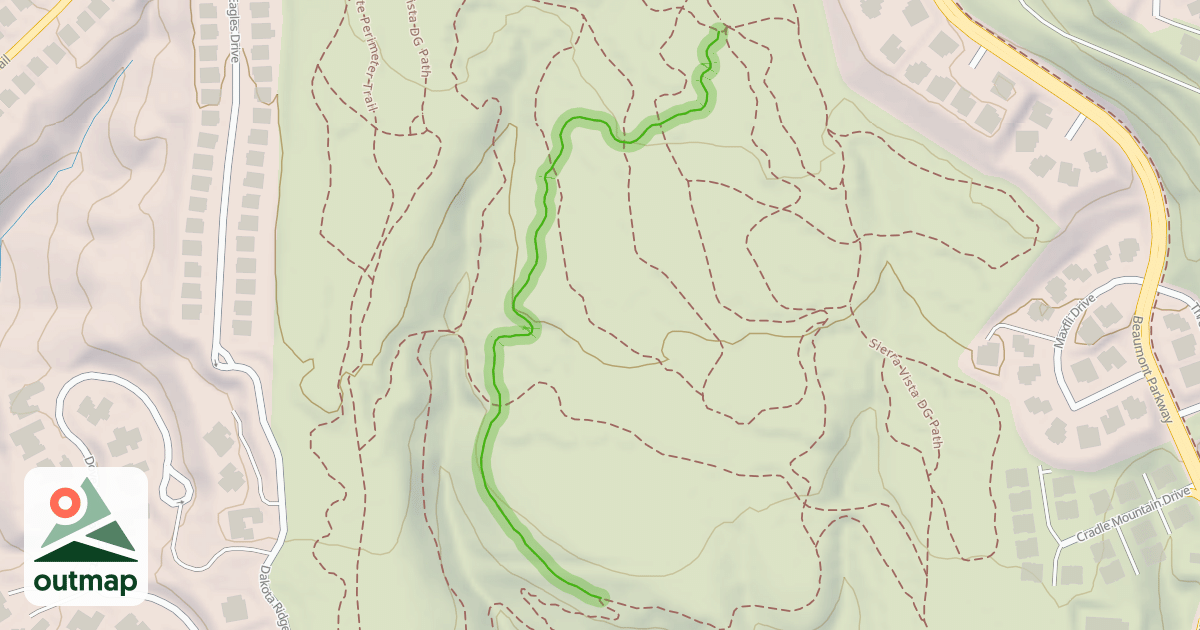 Map of Upper Climbing Trail
