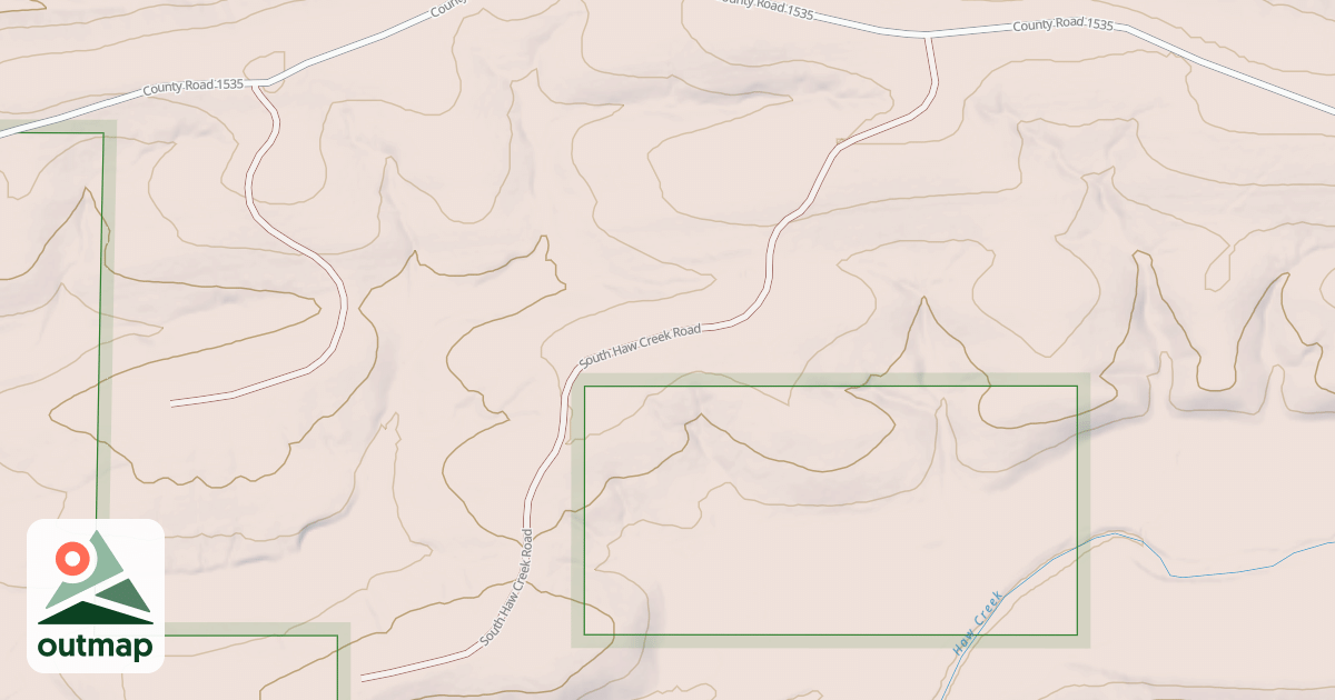 Map of SOUTH HAW CREEK