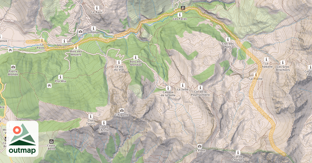 Map of Les Parias — Le Peintre