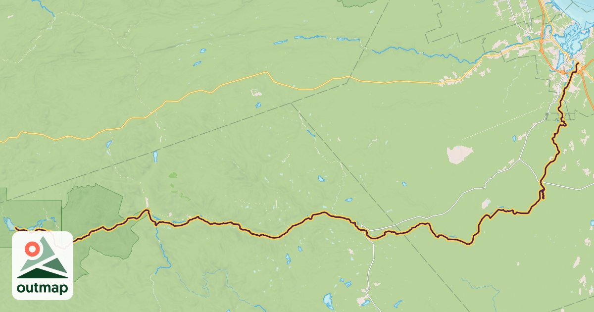 Map of Nepisiguit Mi'gmaq Trail