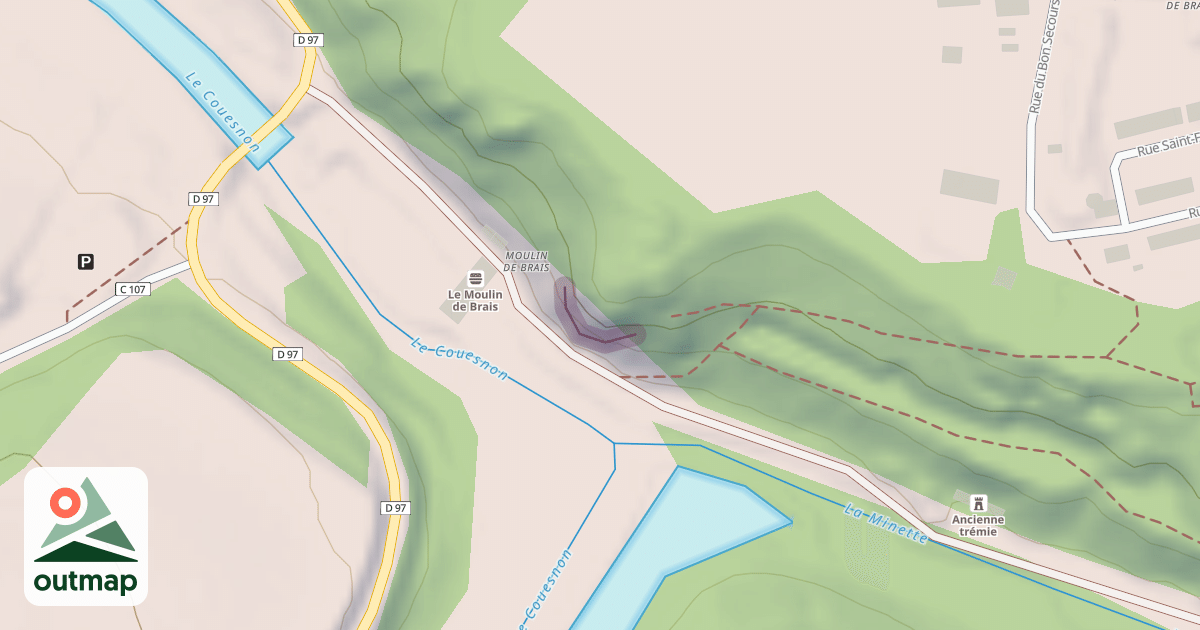 Map of Site d'escalade de Vieux-Vy-sur-Couesnon