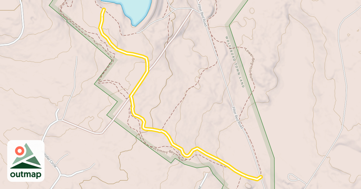 Map of Upper Bog Hill Run
