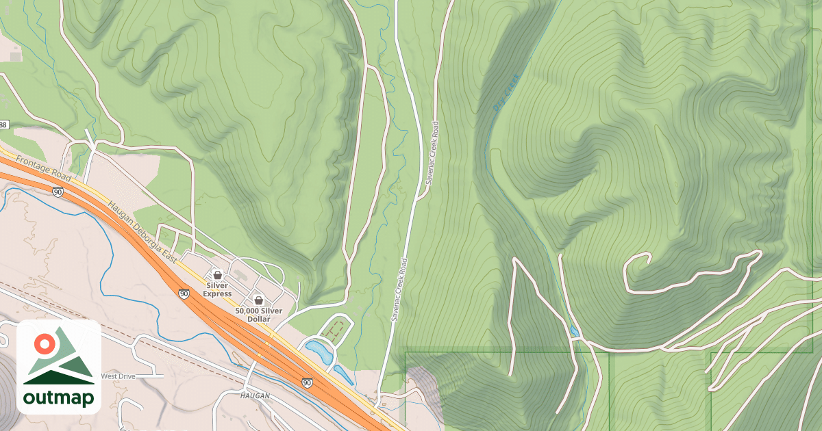 Map of SAVENAC CREEK
