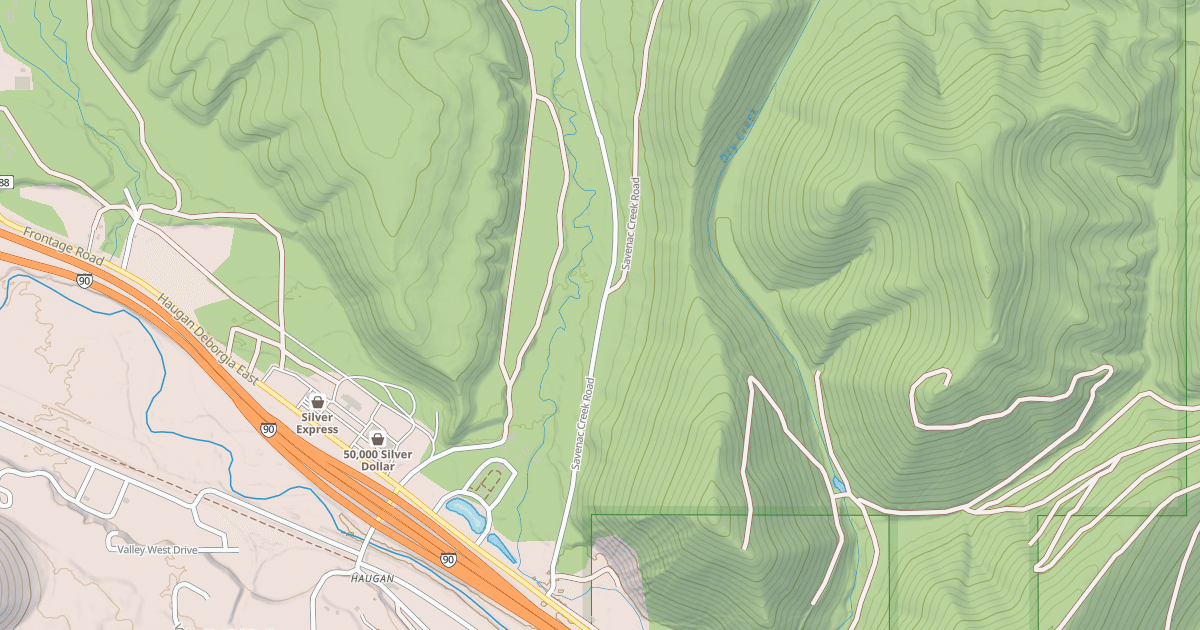 Map preview of SAVENAC CREEK