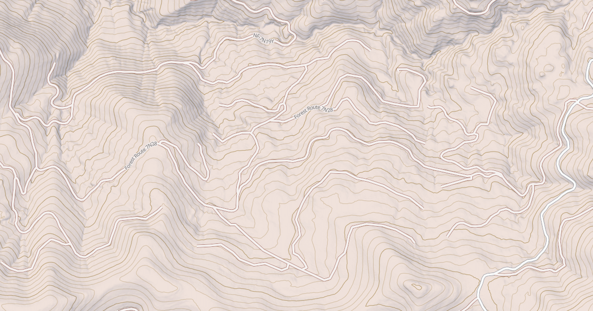 Map preview of USFS National Forest System Roads {912F9715-4DE6-4FDA-8835-80AA1CD70C66}