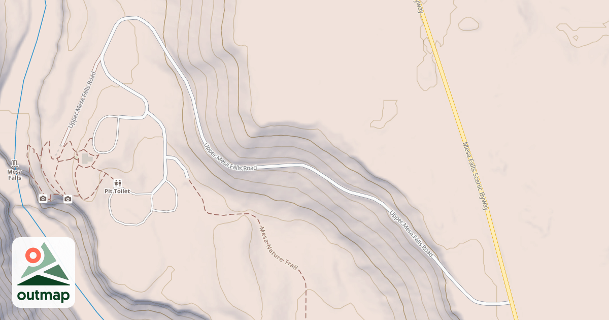 Map of UPPER MESA FALLS