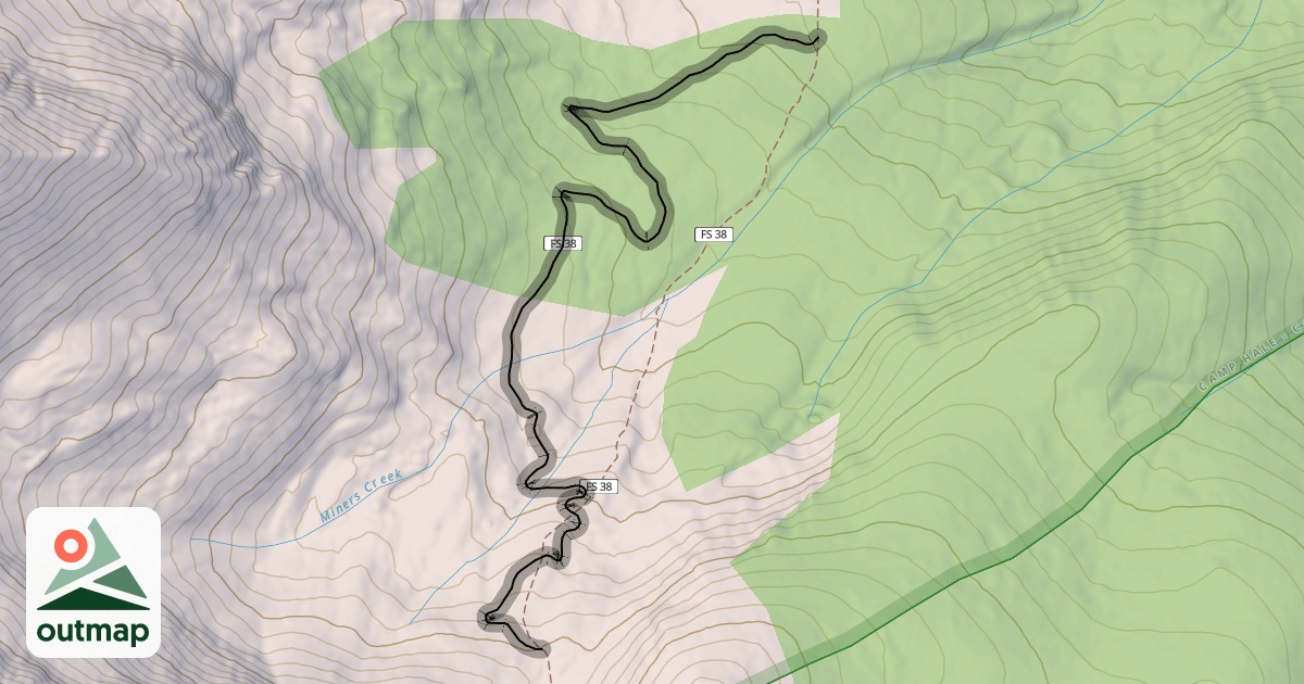Map of Miners Creek Trail