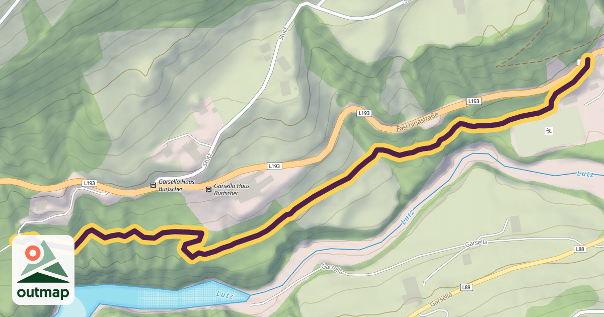 Map of Walserweg Graubünden