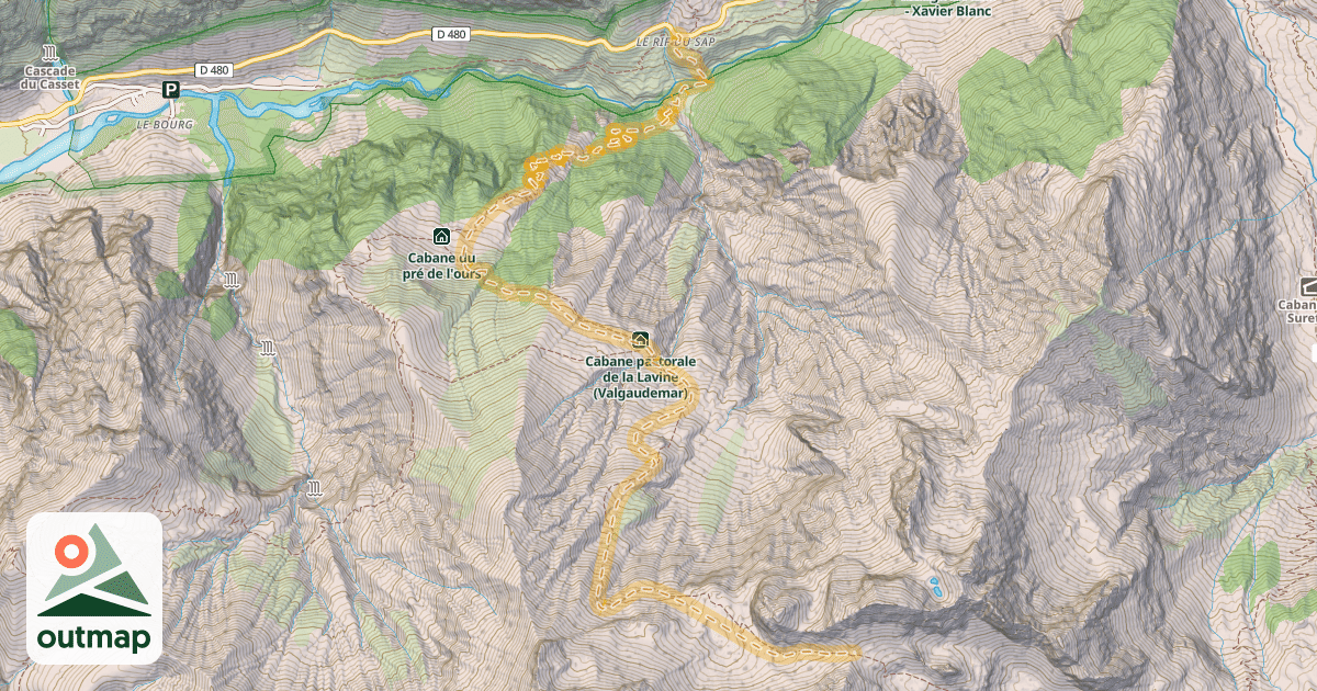 Map of Col des Chevrettes — Le Rif du Sap