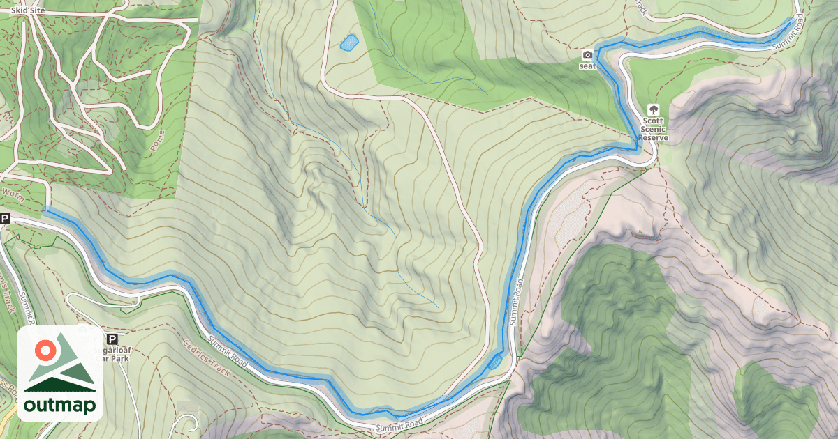 Map of Bowenvale Traverse MTB Track