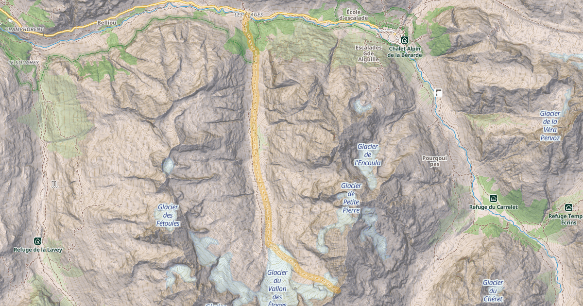 Map preview of Col Nord de Clot Châtel — Les Étages